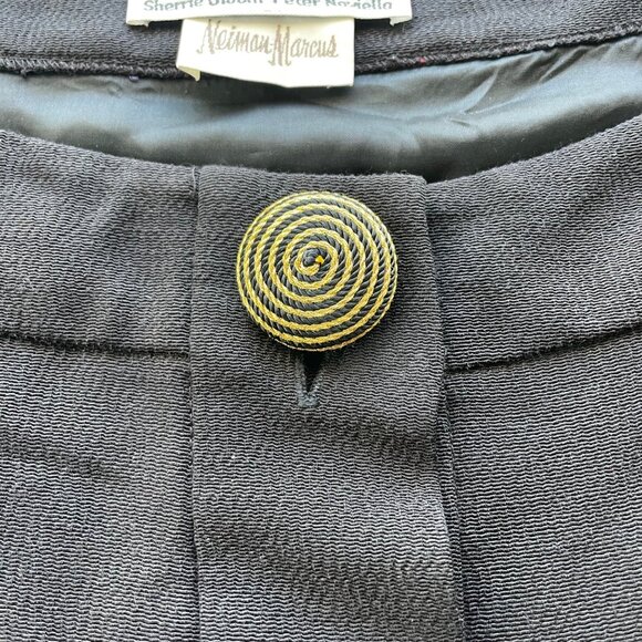 Vintage Chetta B Neiman Marcus Black‎ Button-Down Dress 80's Mature Classic Chic - Picture 4 of 12